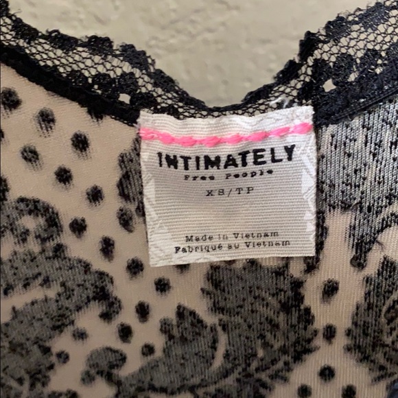 Free People Nude and Black Velvet Lace Dress - Picture 8 of 10